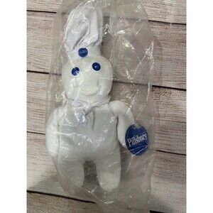 New & Sealed - 1997 Pillsbury Plush 8" Bean Bag Doll Doughboy Poppin Fresh Toy